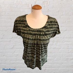 Michael Kors Green Tie Dye Jersey Top M